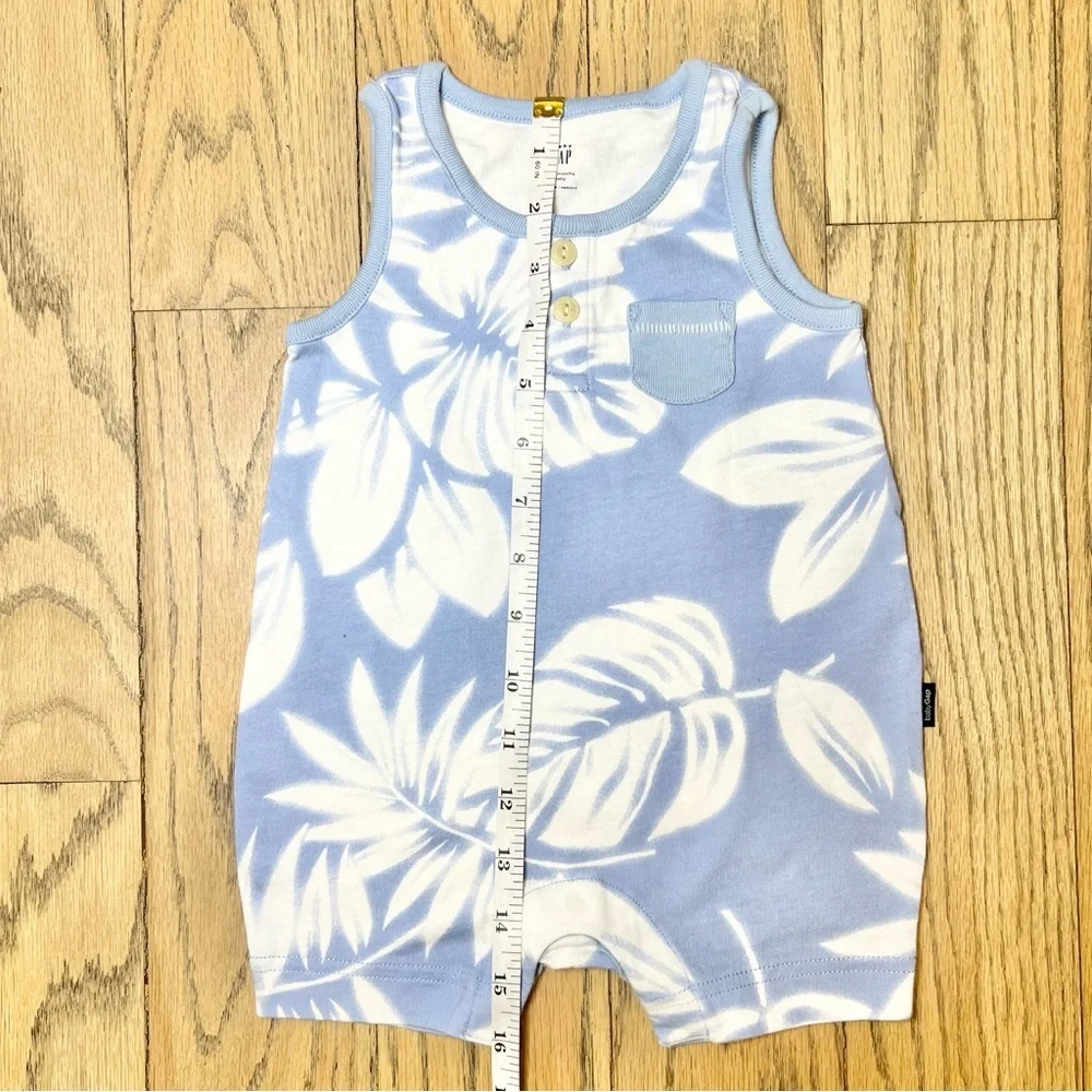 Baby Gap Baby Palm Tree Graphic Shorty One Piece Size 6-12 Months - Picture 6 of 9